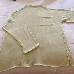 We the Free/ Free People mint green long sleeved mock neck sweater size L
